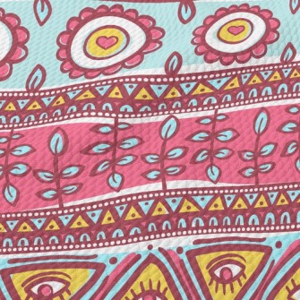 Childlike Ethnic Style Birdseye Piqué