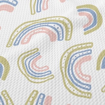 Childlike Multi-color Rainbow Birdseye Piqué