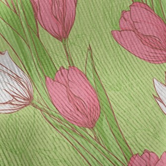 Two Color Elegant Tulips Standard Corduroy