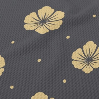 Classic Elegant Yellow Flower Birdseye Piqué