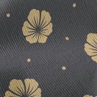 Classic Elegant Yellow Flower Standard Corduroy