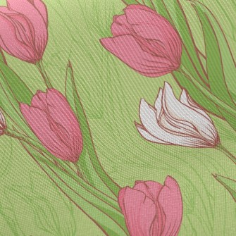 Two Color Elegant Tulips Twill