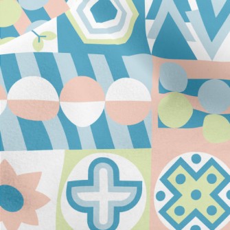 Different Patterns Of Blocks Micro Fleece