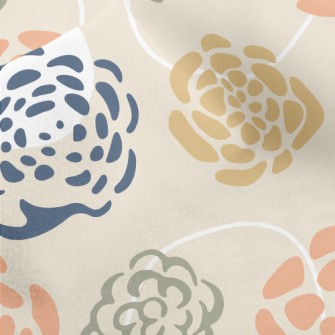 Elegant Blooming Flowers Micro Fleece