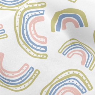 Childlike Multi-color Rainbow Micro Fleece