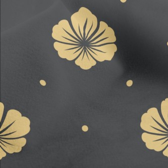 Classic Elegant Yellow Flower Micro Fleece
