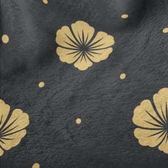 Classic Elegant Yellow Flower Minky