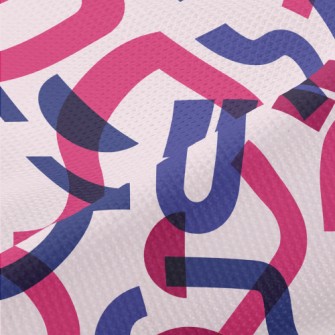 Two-color Curved Lines Piqué