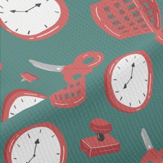 Scissors Basket Book Nails Piqué