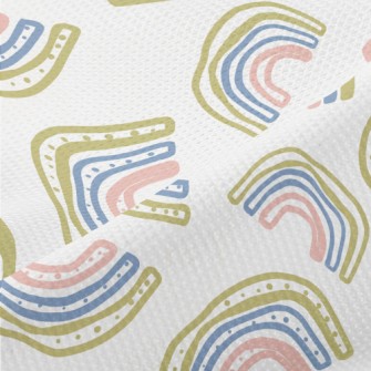 Childlike Multi-color Rainbow Piqué