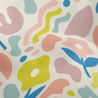Abstract Color Block Lines Lightweight Performance Linen
