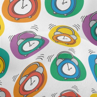 Colorful Little Alarm Clock Lightweight Performance Linen