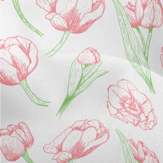 Tulips In Bloom Lightweight Performance Linen