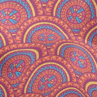 Kaleidoscope Of Cute Flowers Lightweight Performance Linen