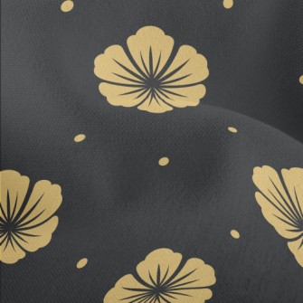 Classic Elegant Yellow Flower Lightweight Performance Linen