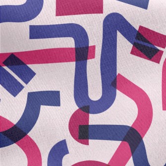 Two-color Curved Lines Jersey Backed Fleece