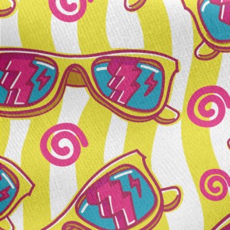 Handsome Style Glasses Jersey Backed Fleece