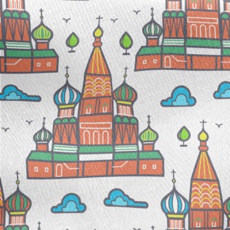 Magical Russian Castle Jersey Backed Fleece