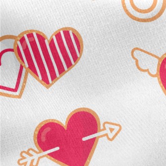 Love Wings Red Lips Jersey Backed Fleece