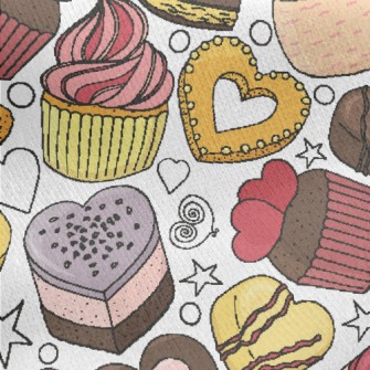Delicious Shaped Cakes Jersey Backed Fleece