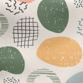 Abstract Large And Small Round Jersey Backed Fleece