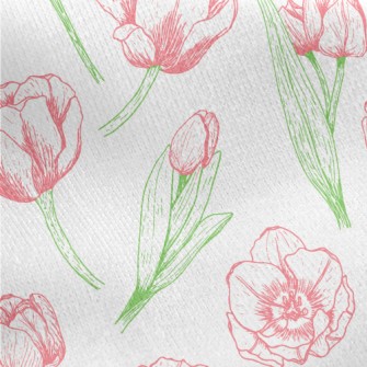 Tulips In Bloom Jersey Backed Fleece