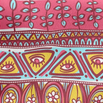 Childlike Ethnic Style Jersey Backed Fleece