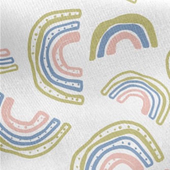 Childlike Multi-color Rainbow Jersey Backed Fleece