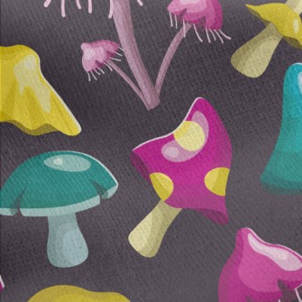 Magic Poison Mushroom Jersey Backed Fleece