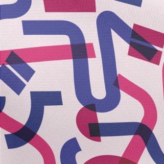 Two-color Curved Lines Pongee