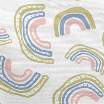 Childlike Multi-color Rainbow Pongee