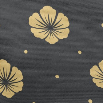 Classic Elegant Yellow Flower Pongee