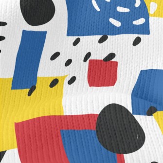 Large And Small Rectangles Stretch Jersey