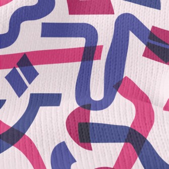 Two-color Curved Lines Stretch Jersey