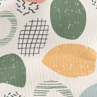 Abstract Large And Small Round Stretch Jersey