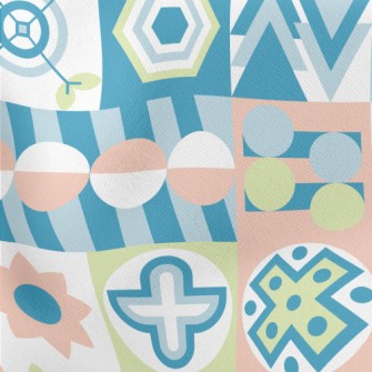 Different Patterns Of Blocks Lightweight Cotton Poplin