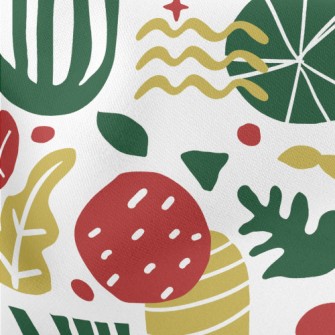 Abstract Doodle Style Lightweight Cotton Poplin