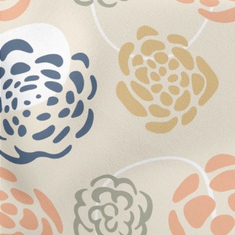Elegant Blooming Flowers Lightweight Cotton Poplin