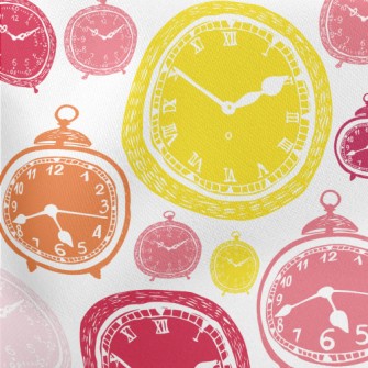 Childlike Twisted Clock Lightweight Cotton Poplin