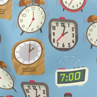 Various Small Alarm Clocks Lightweight Cotton Poplin