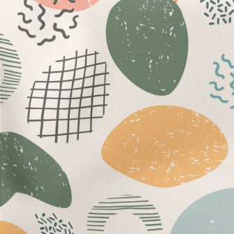 Abstract Large And Small Round Lightweight Cotton Poplin