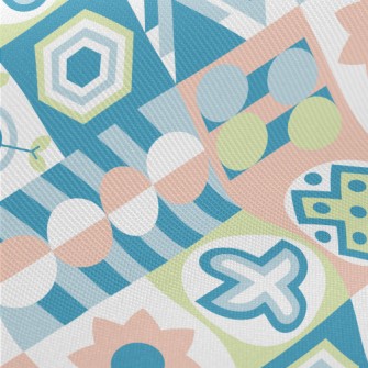 Different Patterns Of Blocks Midweight Cotton Poplin