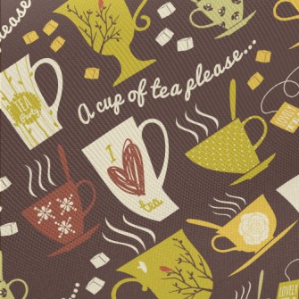 Fragrant And Delicious Coffee Midweight Cotton Poplin