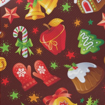Christmas Turkey Dinner Midweight Cotton Poplin