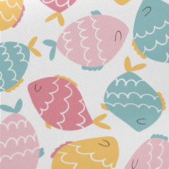 Cute Colorful Fish Midweight Cotton Poplin