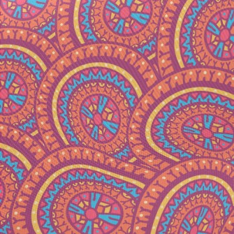 Kaleidoscope Of Cute Flowers Midweight Cotton Poplin