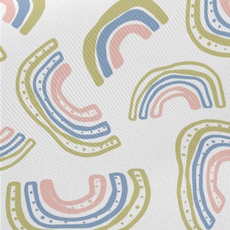 Childlike Multi-color Rainbow Midweight Cotton Poplin