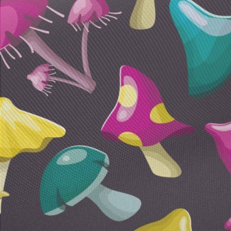 Magic Poison Mushroom Midweight Cotton Poplin