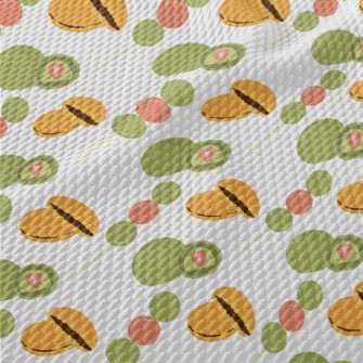 Cartoon Japanese Dessert Birdseye Piqué