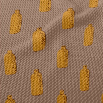 Hand Drawn Cosmetic Bottles Birdseye Piqué